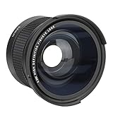 Lente Gran Angular Ojo de Pez de 52 Mm 0.35X para Cámaras SLR DSLR, Lente Ultra Gran Angular Ojo de Pez Universal Impermeable para Cámaras con Rosca de Lente de 52 Mm